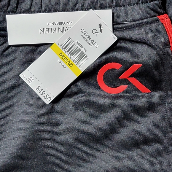 🖤❤️NEW Calvin Klein Performance Black/Red Boys TrackPants Medium (10/12) - Picture 9 of 11